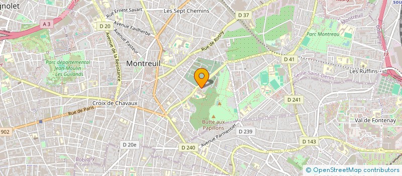 localisation de l'entreprise ASSOCIATION POUR SECOURIR LES CONGOLAIS à MONTREUIL