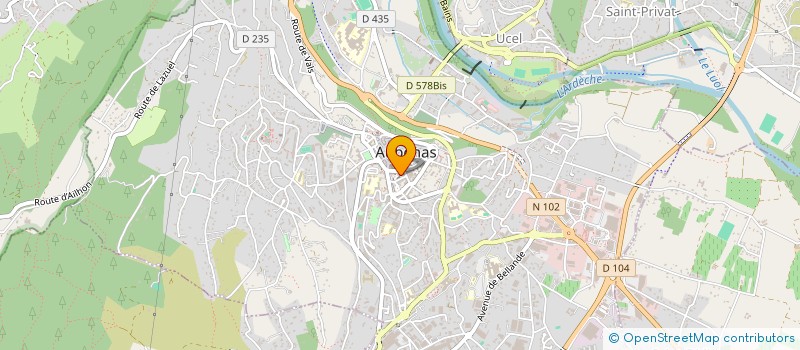 localisation de l'entreprise ASSOCIATION POUR SUITE  AUBENAS