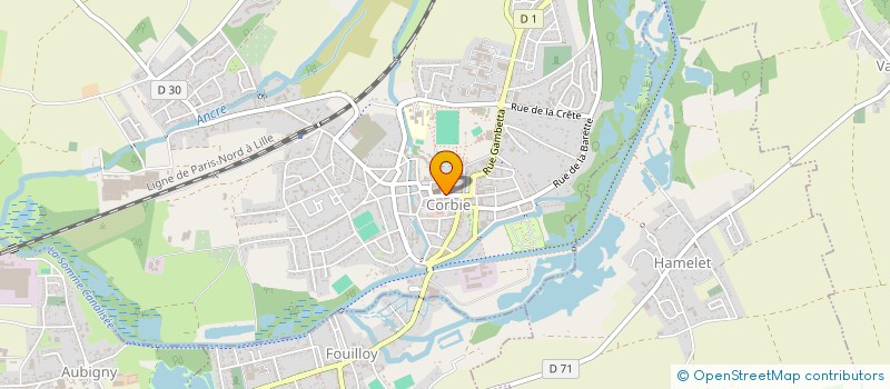 localisation de l'entreprise ASSOCIATION POUR UNE ECOLE VIVANTE à CORBIE