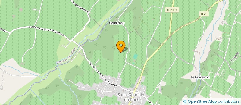 localisation de l'entreprise ASSOCIATION POUR UNE EGLISE RENOVEE ET OUVERTE - AERO  SAINT-GERMAIN-DU-PUCH