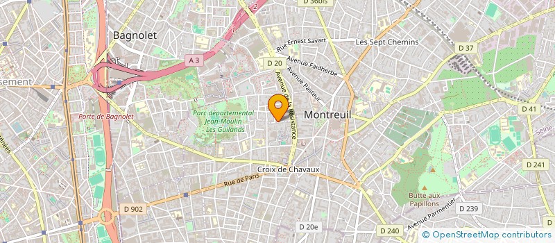 localisation de l'entreprise ASSOCIATION POUR UNE MAISON DES LANGUES ET DES CULTURES A MONTREUIL à MONTREUIL