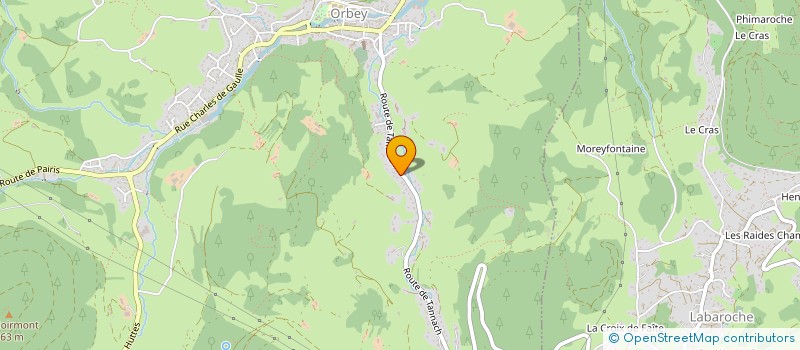 localisation de l'entreprise ASSOCIATION POUR UNE NOUVELLE CENTRALE HYDROELECTRIQUE A ORBEY AU LAC NOIR  ORBEY