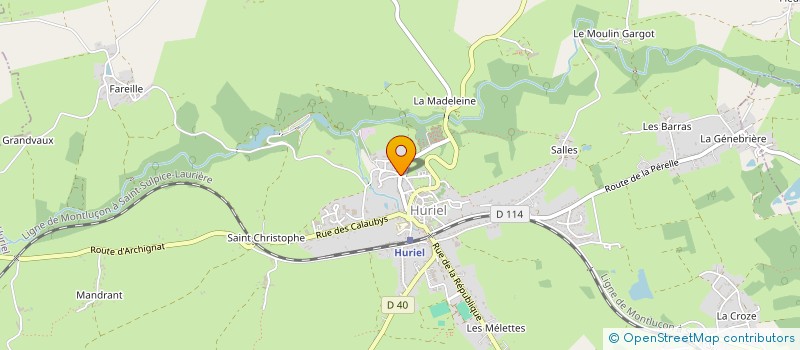 localisation de l'entreprise ASSOCIATION POUSS' LUMIERE  HURIEL