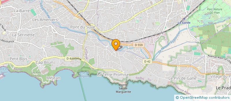 localisation de l'entreprise ASSOCIATION PRADETANE DE YOGA  LE PRADET