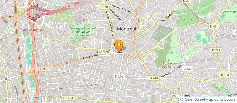 localisation de l'entreprise ASSOCIATION PRECIPITE à MONTREUIL