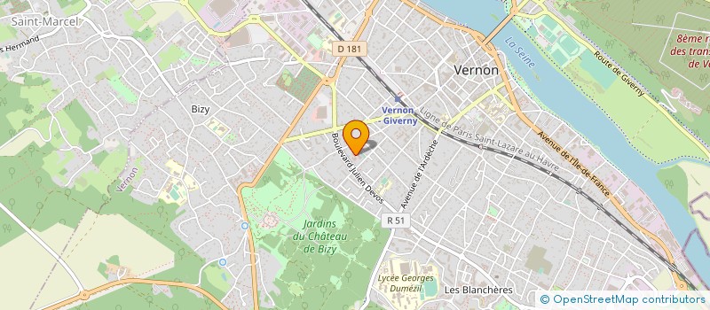 localisation de l'entreprise ASSOCIATION PREMIERE NEIGE  VERNON