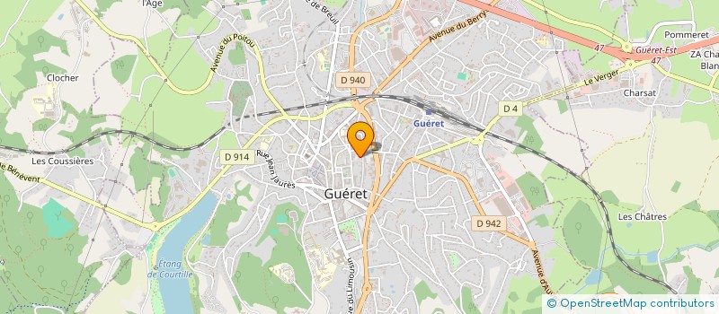 localisation de l'entreprise ASSOCIATION PRISONNIERS DE GUERRE à GUERET