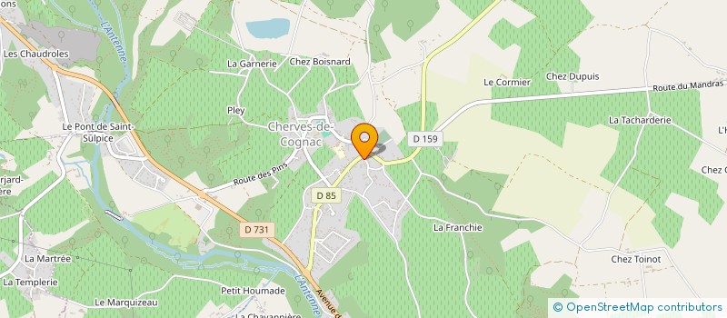 localisation de l'entreprise ASSOCIATION PRO SANTE CHERVES-RICHEMONT à VAL-DE-COGNAC
