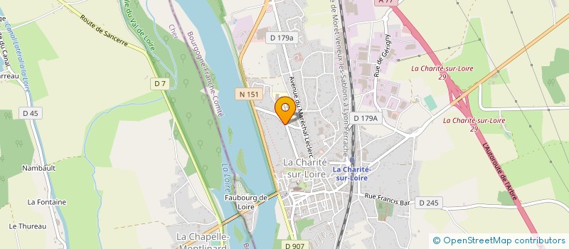localisation de l'entreprise ASSOCIATION PRODEV à LA CHARITE SUR LOIRE