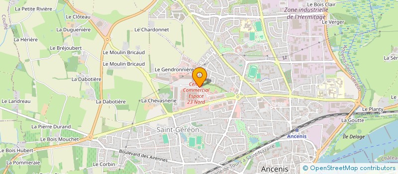 localisation de l'entreprise ASSOCIATION PRODUIT D'ICI  ANCENIS-SAINT-GEREON