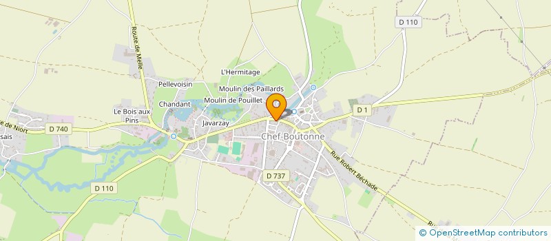 localisation de l'entreprise ASSOCIATION PROJET LIEU D'ACCUEIL J ENF à CHEF-BOUTONNE