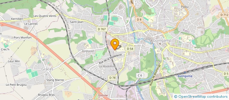 localisation de l'entreprise ASSOCIATION PROMODEP à GUINGAMP