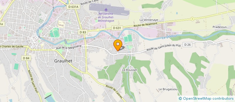 localisation de l'entreprise ASSOCIATION PROTECTION & SAUVEGARDE DU CHATEAU DE LA RIGAUDIE  GRAULHET