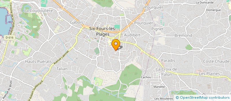 localisation de l'entreprise ASSOCIATION PURNA YOGA à SIX-FOURS-LES-PLAGES