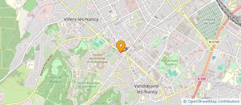 localisation de l'entreprise ASSOCIATION QUALITE & NUTRITION  DES ETUDIANTS EN SCIENCES  VANDUVRE-LES-NANCY