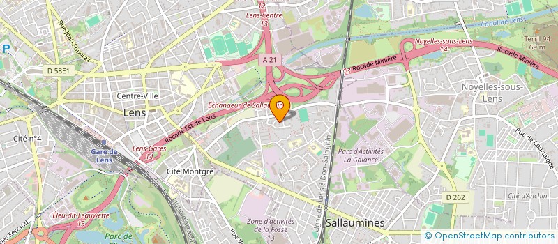 localisation de l'entreprise ASSOCIATION QUARTIER DES MUIDS  SALLAUMINES