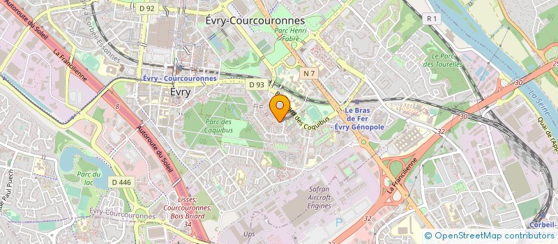 localisation de l'entreprise ASSOCIATION QUARTIER EPINETTES BRAS FER à EVRY-COURCOURONNES