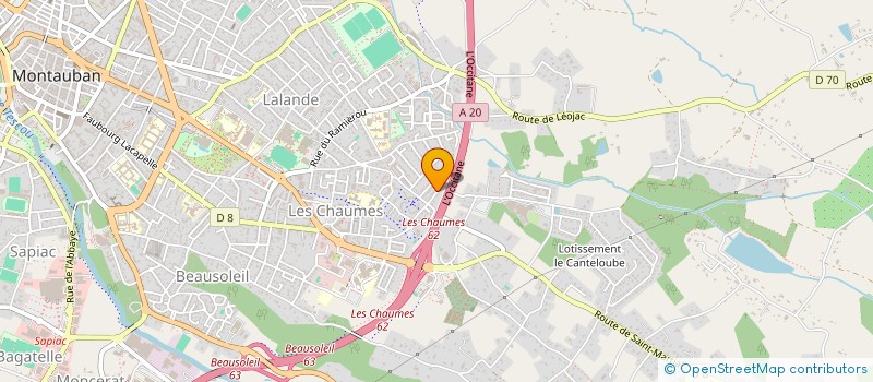 localisation de l'entreprise ASSOCIATION QUARTIER EST  MONTAUBAN