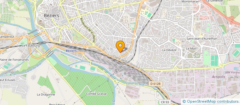 localisation de l'entreprise ASSOCIATION QUARTIER GAUSSELET AVIATEURS SUD ARENES  BEZIERS