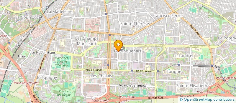 localisation de l'entreprise ASSOCIATION QUI SONNE A MA PORTE  RENNES