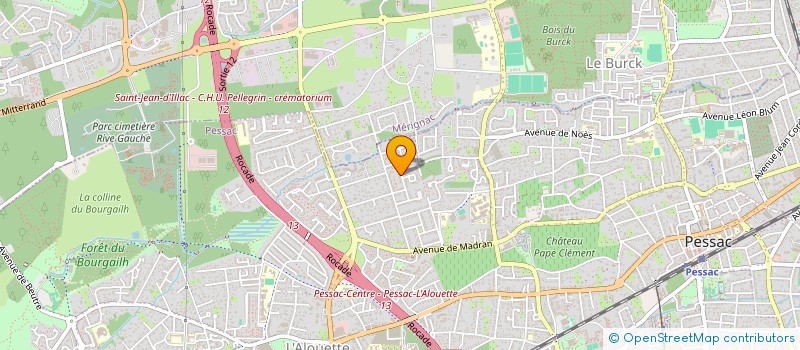 localisation de l'entreprise ASSOCIATION  R  DE RIEN  PESSAC