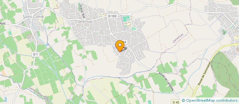 localisation de l'entreprise ASSOCIATION R.L.V (RADIO LOCALE VAUNAGE)  CLARENSAC