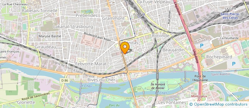 localisation de l'entreprise ASSOCIATION RABY FOOT  TOURS