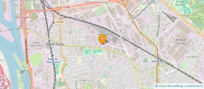 localisation de l'entreprise ASSOCIATION RADIO BELLEVUE  VENISSIEUX