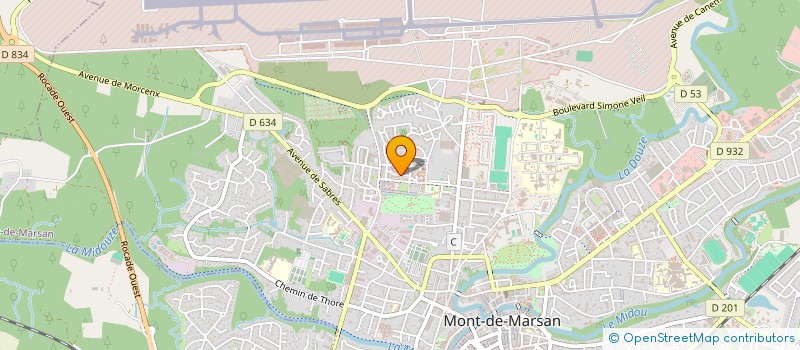 localisation de l'entreprise ASSOCIATION RADIO MDM  MONT-DE-MARSAN