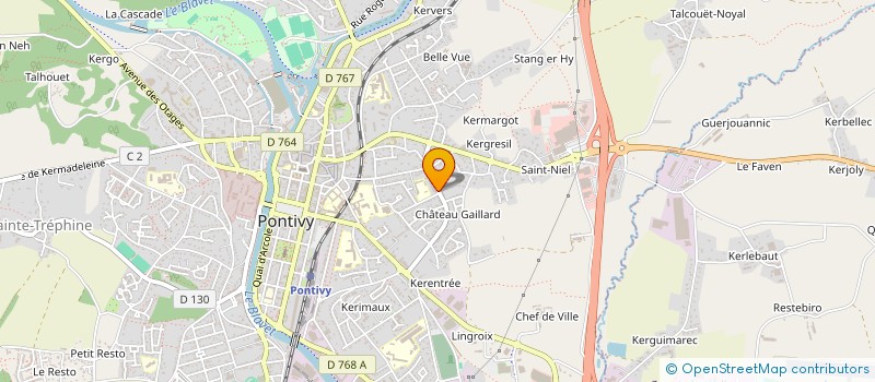 localisation de l'entreprise ASSOCIATION RAIZES DA BAHIA  PONTIVY