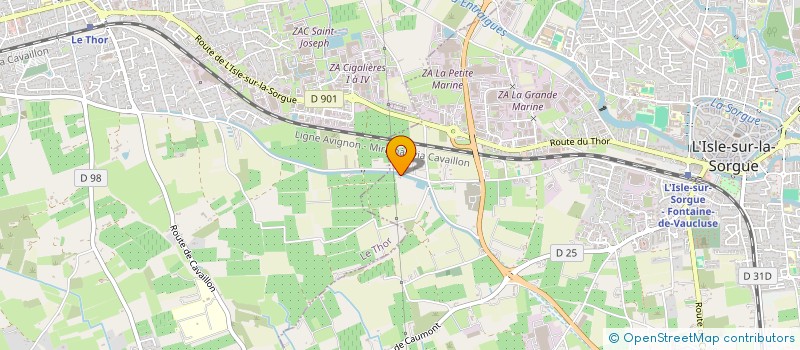 localisation de l'entreprise ASSOCIATION RANDO L ISLE  L'ISLE-SUR-LA-SORGUE