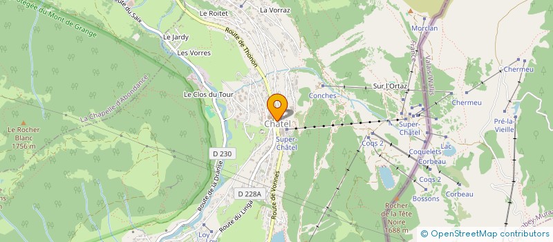 localisation de l'entreprise ASSOCIATION RANDO ROSE DU VAL D'ABONDANCE  CHATEL