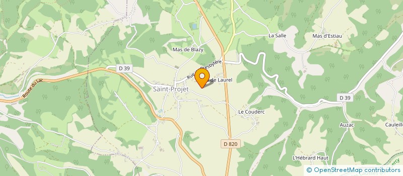 localisation de l'entreprise ASSOCIATION RANDOLINE COMPOSTELLE EVASION  SAINT-PROJET