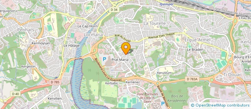 localisation de l'entreprise ASSOCIATION RANDONNEE NAUTIQUE BEG MEIL à QUIMPER