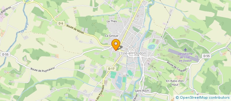 localisation de l'entreprise ASSOCIATION  RAYON DE LUNE  L'ISLE-EN-DODON