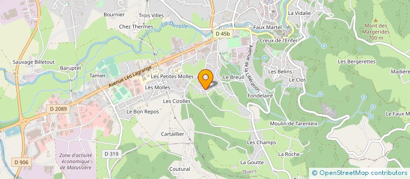 localisation de l'entreprise ASSOCIATION RAYON DE SOLEIL  THIERS