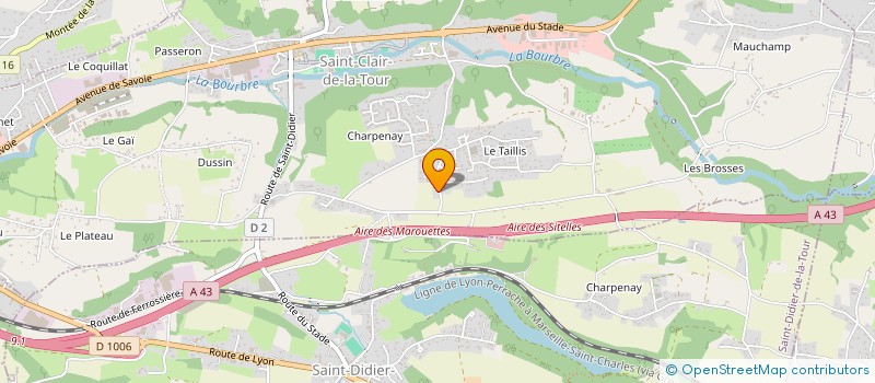 localisation de l'entreprise ASSOCIATION REBONDS  SAINT-CLAIR-DE-LA-TOUR