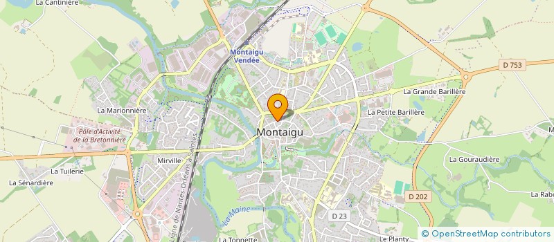 localisation de l'entreprise ASSOCIATION RECHERCHE SANS FRONTIERE à MONTAIGU-VENDEE