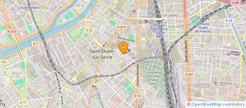 localisation de l'entreprise ASSOCIATION RECHERCHE SOCIALE APPLIQUEE à SAINT-OUEN-SUR-SEINE