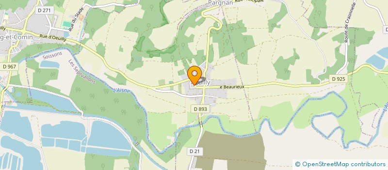 localisation de l'entreprise ASSOCIATION RECREATIVE ET CULTURELLE D'OEUILLY  UILLY