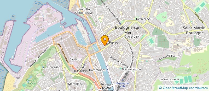 localisation de l'entreprise ASSOCIATION RECYCLAGE PALETTES à BOULOGNE-SUR-MER