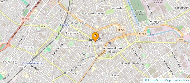 localisation de l'entreprise ASSOCIATION REGIONAL RESSOURCES ARCHIVES à ROUBAIX