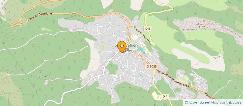 localisation de l'entreprise ASSOCIATION REGIONALE ANCIENS CHASSEURS DES BATAILLONS DE CHASSEURS A PIEDS ALPINS ET MECANISES POUR LA REGION PACA à SAINT-VALLIER-DE-THIEY