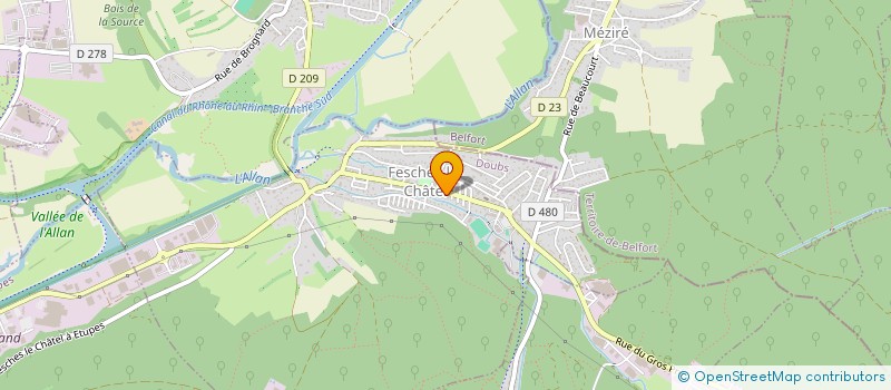 localisation de l'entreprise ASSOCIATION REGIONALE D'EQUITATION WESTERN DE L'EST - AREW EST  BADEVEL