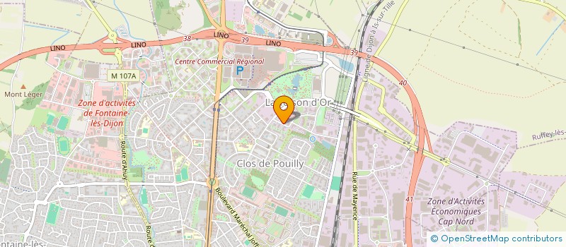 localisation de l'entreprise ASSOCIATION REGIONALE D'INFORMATION ECONOMIQUE DE LA CONSTRUCTION EN BOURGOGNE  DIJON