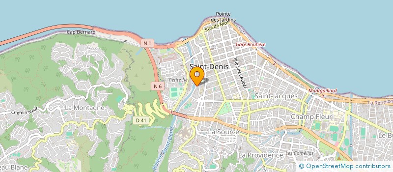 localisation de l'entreprise ASSOCIATION REGIONALE DE FORMATION POUR L'ARTISANAT DU BATIMENT ILE DE LA REUNION à SAINT-DENIS