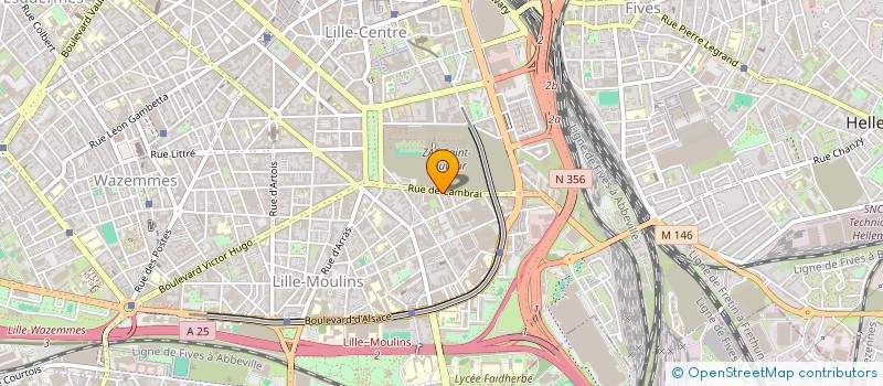 localisation de l'entreprise ASSOCIATION REGIONALE DES CINEMAS ITINERANTS DES HAUTS DE FRANCE à LILLE