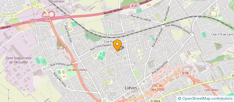 localisation de l'entreprise ASSOCIATION REGIONALE DES COMBATTANTS VOLONTAIRES DE LA RESISTANCE à LIEVIN