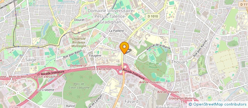 localisation de l'entreprise ASSOCIATION REGIONALE DES ENTREPRISES AGROALIMENTAIRES DE NOUVELLE-AQUITAINE à TALENCE