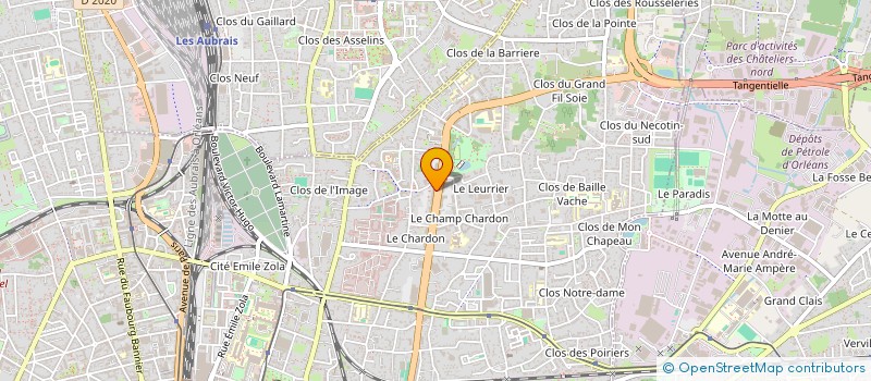 localisation de l'entreprise ASSOCIATION REGIONALE DES ENTREPRISES ALIMENTAIRES DU CENTRE - VAL DE LOIRE à ORLEANS